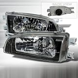 1995-2001 Subaru Impreza Crystal Housing Headlights Black by Instyleparts