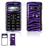 Purple and Black Zebra Animal Skin Design Snap-On Cover Hard Case Cell Phone Protector for LG enV2 VX9100 VX-9100
