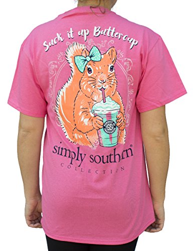 Simply Southern Preppy Strawberry T-Shirt Suck It Up Buttercup - Large