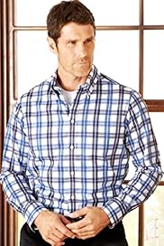 XS Blue Harbour Pure Cotton Textured Check Shirt