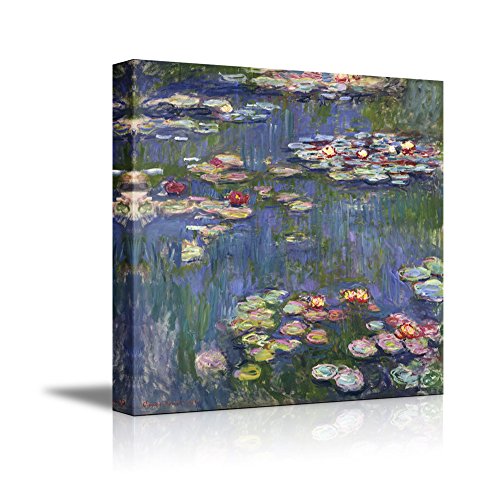 Wall26 Water Lilies by Claude Monet Giclee Canvas Prints Wrapped Gallery Wall Art | Stretched and Framed Ready to Hang - 16