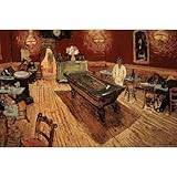 Vincent Van Gogh Night Cafe with Pool Table Art Print Poster