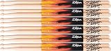 Zildjian 6 Pair Natural Hickory 5A Wood Drumsticks Plus 1 Pair Free