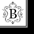 Monogram Elegant Initial Luncheon Napkin - B Monogram Elegant Initial Luncheon Napkin - B