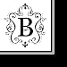 Monogram Elegant Initial Luncheon Napkin - B