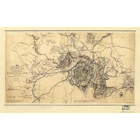 Map illustrating the siege of Atlanta, Ga. by the U.S. forces, under command of Maj. Gen. W.T. Sherman : from the passage of Peach Tree Creek, July 19th, 1864 to the commencement of the movement upon the enemy's lines of communication south of Atlanta, A (Civil War Map Reprint measured in inches 36 x 22)