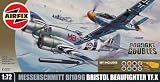 Airfix A50037 1:72 Scale Dogfight Double - Bristol Type 156 Beaufighter/ Messerschmitt Bf109 Twin Set Gift Set inc Paints Glue and Brushes