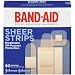 Band-Aid Brand Adhesive Bandages, Sheer, 80-Count Assorted Sizes (Pack of 6)