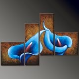 Ytn012 - Modern Abstract Oil Painting on Canvas Stretched-framed Ready to Hang - Return Shipping Covered for Continental Us Regions
