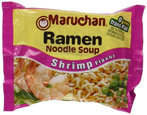 Maruchan Ramen Shrimp Flavor Noodle Soup 3 oz (Pack of 24)