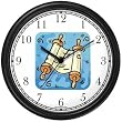Toran Scroll No.2 Judaica Jewish Theme Wall Clock by WatchBuddy Timepieces (White Frame)