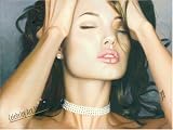 ANGELINA JOLIE GICLEE ON CANVAS GALLERY WRAP STYLE 28X20