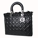 Christian Dior （クリスチャンディオール）ロゴチャーム付き 2WAY ハンドバッグ レディ ディオール ブラック [並行輸入品] Christian Dior ハンドバッグ