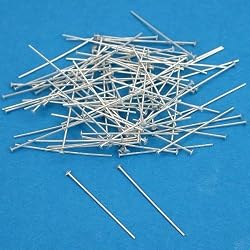 100 Sterling Silver Headpins Jewelry 26 Gauge 3/4 Inch