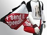 【送料無料】フラッププリントメッセンジャーバッグ★レッド