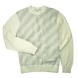 IMAGE OF Geoffrey Beene Men's Abstract Stripe Crewneck Sweater, Ivory, M