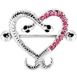 Pink Gem Heart Snake Embrace Nipple Shield