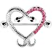 Pink Gem Heart Snake Embrace Nipple Shield