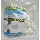 picture of 25 / Bag Polytape Tpost Insulator - Part #: TP-25-W [Electronics] [Electronics]