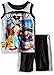Disney Little Boys' Toddler 2 Piece Mickey Dazzle Muscle Top and Short Set, Silver, 4T