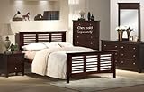 4pcs Twin Size Bedroom Set - Espresso Finish
