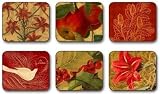 Set of 6 Wistful Christmas Coasters D2 267