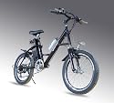 LEDシマノ6段搭載モペット電動自転車X-STYLEブラック20インチ