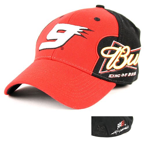 Kasey Kahne #9 Budweiser 2-Tone (Red / Black) Adjustable Baseball Hat