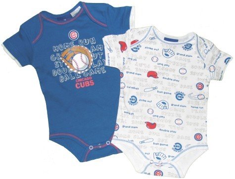 Infant Chicago Cubs 2-Pack Royal/White Creeper Set - 12M