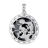 Schmuck-Pur Ausgefallener 925/- Silber Achat-DRACHEN-Anhänger