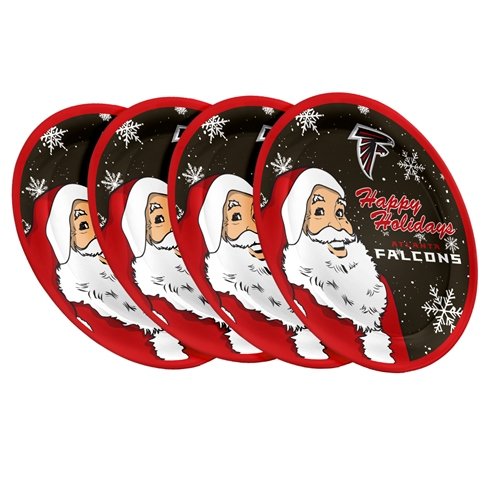Atlanta Falcons NFL Holiday 10″ Plastic Plate – 4 Pack Atlanta Falcons NFL Holiday 10″ Plastic Plate – 4 Pack