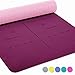 Heathyoga Eco Friendly Non Slip Yoga Mat, Body Alignment System, SGS Certified TPE Material - Textured Non Slip Surface and Optimal Cushioning,72"x 26" Thickness 1/4"