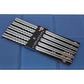 Buy 3 River 10 pc Chopstick Stainless Steel Chop Sticks 5 Pairs spiral by 3 River