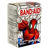 Band-Aid Brand Adhesive Bandages, Marvel Spider-Man Decorated Bandages, 20-Count Assorted Sizes (Pack of 8)