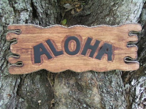 ALOHA SIGN DRIFT WOOD 20 - ISLAND HOME DECOR