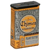 Chimes Peanut Butter Ginger Chews, 2-Ounce Tins (Pack of 20)