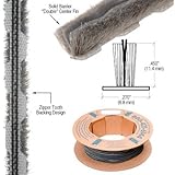 Zipper Pile Weatherstrip .270" Backing - .450" Pile Height - 100' Roll