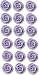 Roses Cake Decorations(13699) - Lavendar Colored Rose Shaped Edible Hard Sugar Decorations (18 pcs)