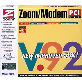 Zoom V92 V44 Pci Internalcontrollerless Fax Modem