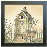 Cottage Outhouse Iii Bath Room Cat Linda Spivey Print