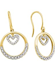 14KT Yellow Gold 0.26 CTW Diamond Fashion Earrings