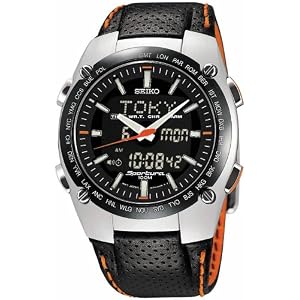 Seiko Men's Sportura Analog/Digital Alarm Chronograph Watch #SNJ007