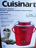 Cuisinart Classic 1.5 Qt. Ice Cream, Frozen Yogurt & Sorbet Maker Fully Automatic