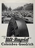 IMAGE OF 1938 French Ad Columbes-Goodrich Tires Champs-Elysees - Original Print Ad