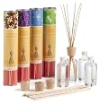 Stick Scents 4-Count Variety Pack Reed Diffusers (Sea Petal, Morning Dew, Lavender Fields, Vanilla Bean), 4-Ounce Packages