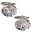 Mens Jewelry Sterling Silver Zircon Gemstone Cufflinks Pair (cflng240)