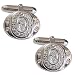 Mens Jewelry Sterling Silver Zircon Gemstone Cufflinks (cflng240)