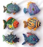 Set of 6 Tropical Fish Decor or Christmas Ornament New