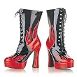 Pleaser Boots Women's ELECTRA-1020, 5" Stack Heel W/1 1/2" Platform lace-Up Ankle Boots