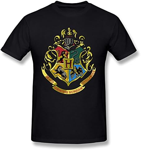 AOLiLiPO Hogwarts School Of Witchcraft And Wizardry O-Neck Tee Shirts For Men